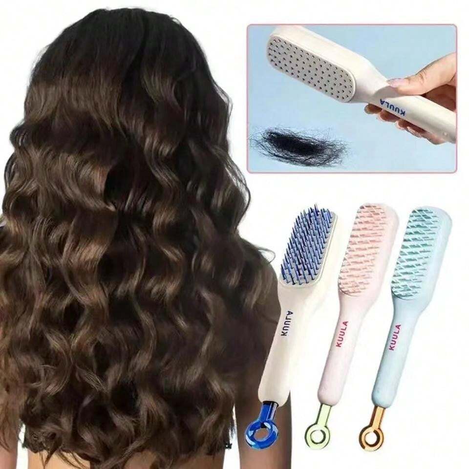 Self-Cleaning Hair Comb (Random Color) – Smooth Styling, Zero Hassle