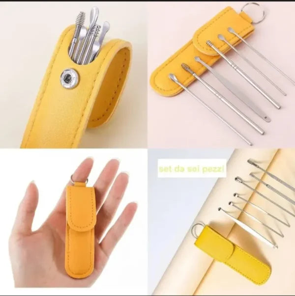 6 Pcs Ear Pick Tools for Safe & Effective - Ear Wax Cleaning Kit