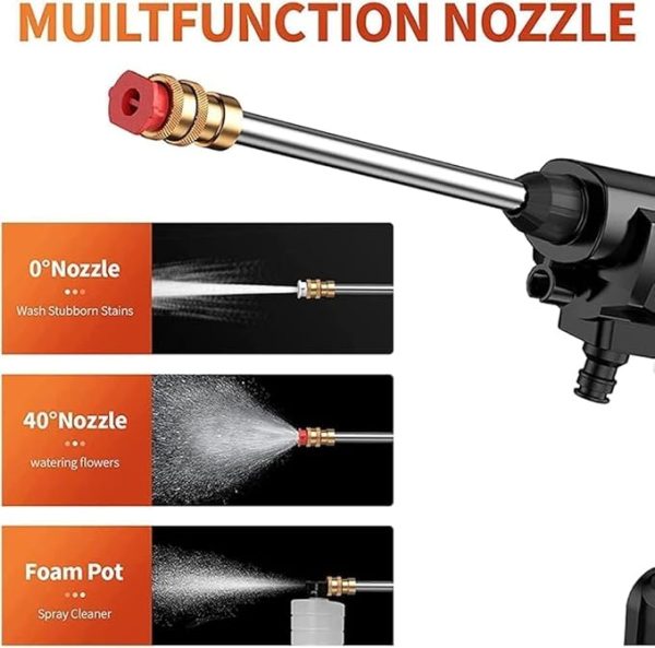48V Cordless High-Pressure Car Wash Spray Gun – Portable Power