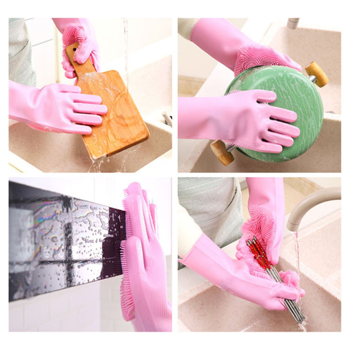 2pcs Silicone Washing Gloves – Durable, Convenient, and Multi-Purpose