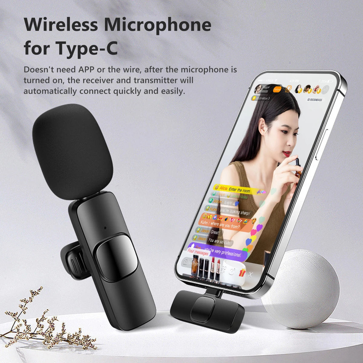 K8 Type-C Wireless Microphone – Crisp, Clear Audio Anywhere