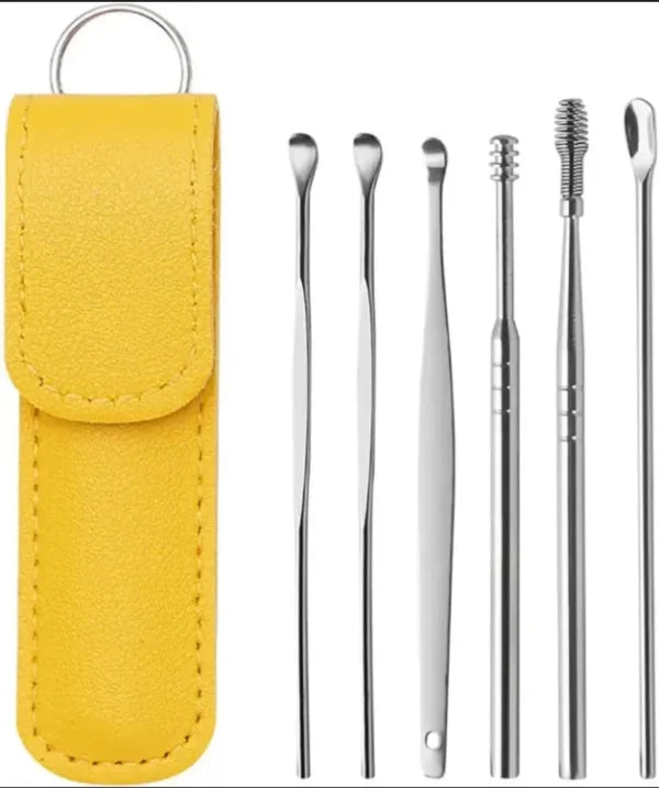 6 Pcs Ear Pick Tools for Safe & Effective - Ear Wax Cleaning Kit