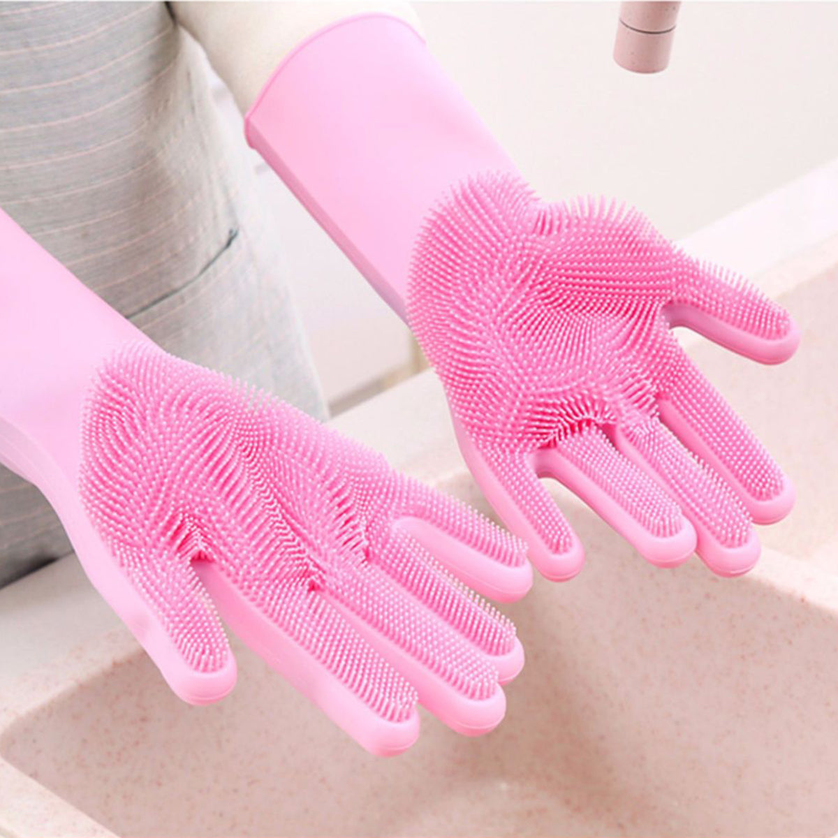 2pcs Silicone Washing Gloves – Durable, Convenient, and Multi-Purpose