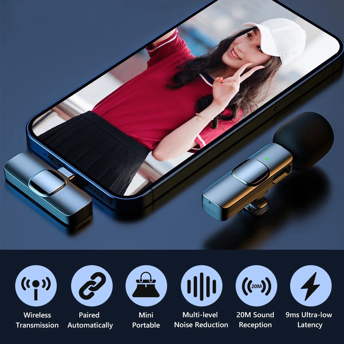 K8 Type-C Wireless Microphone – Crisp, Clear Audio Anywhere